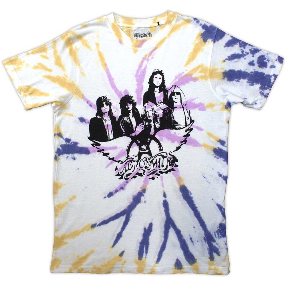 Aerosmith Unisex T-Shirt Photo Wings (Wash Collection) White (L)