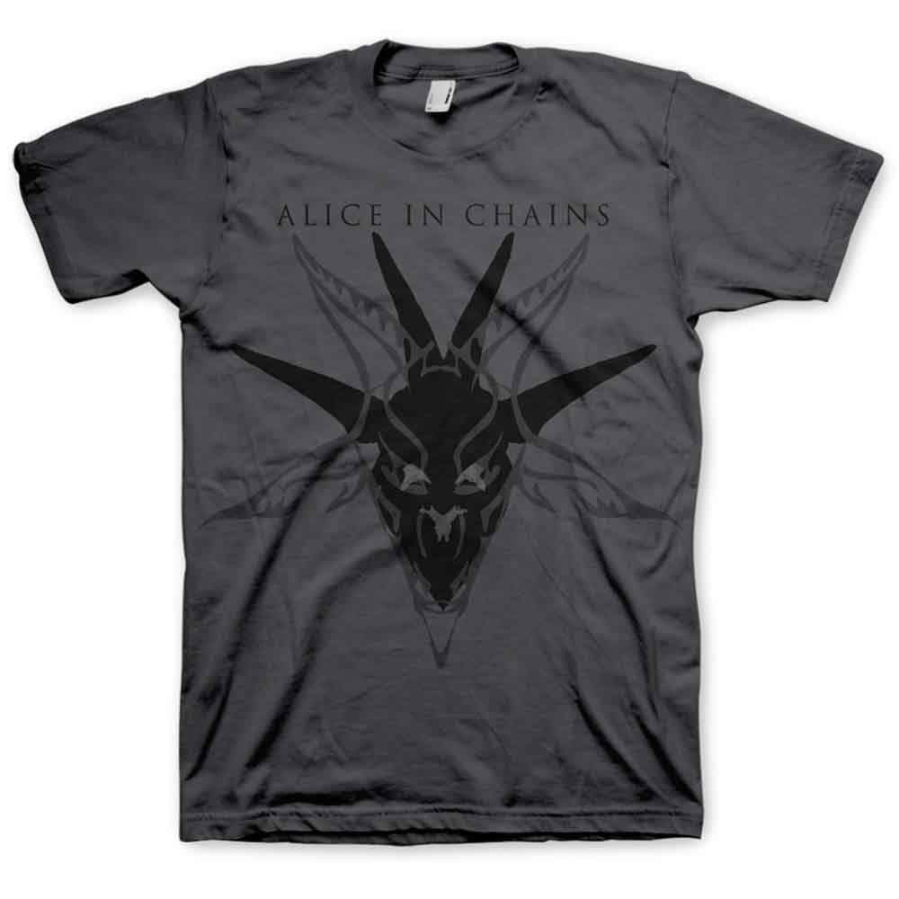 Alice In Chains Unisex T-Shirt Charcoal Grey Black Skull (XL)