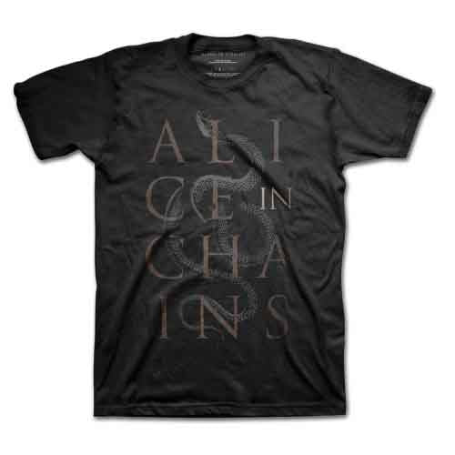 Alice In Chains Unisex T-Shirt Black Snakes (L)