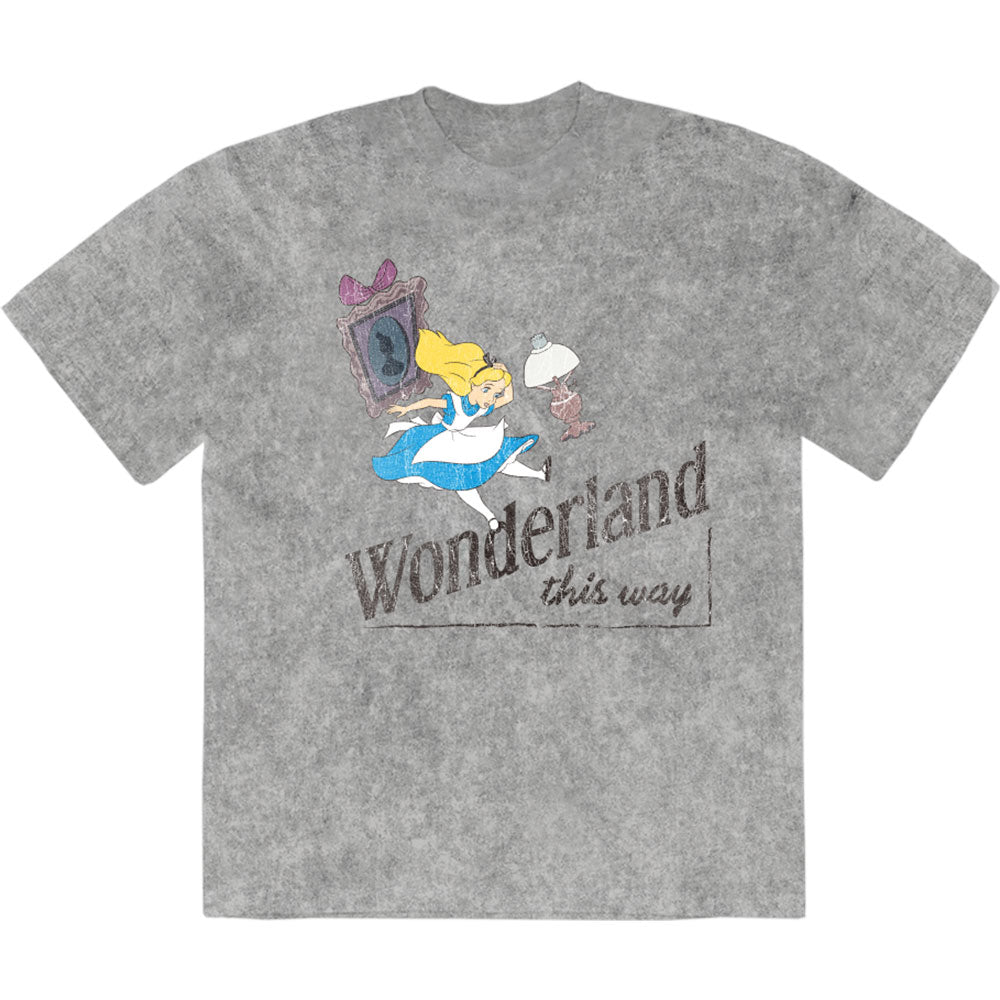 Disney Unisex T-Shirt Alice In Wonderland This Way Grey (L)