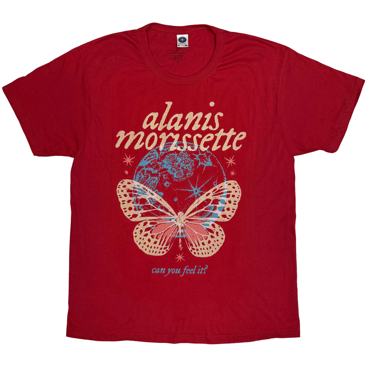 Alanis Morissette Unisex T-Shirt Can You Feel It Red (M)