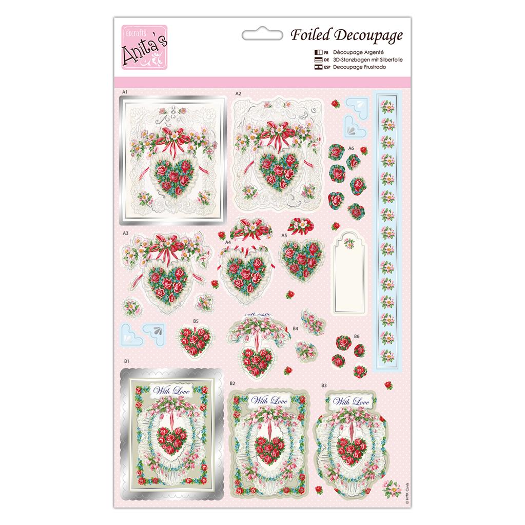 Anita's Foiled Decoupage - With Love