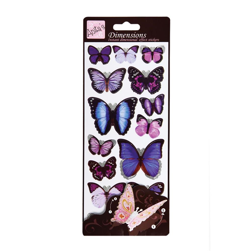 Anita's Dimensions Stickers - Wings Purple