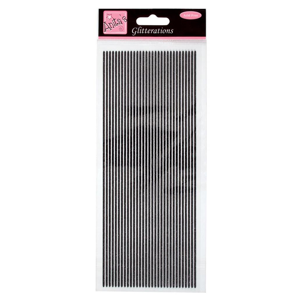 Anita's Glitterations Stickers - Borders Black