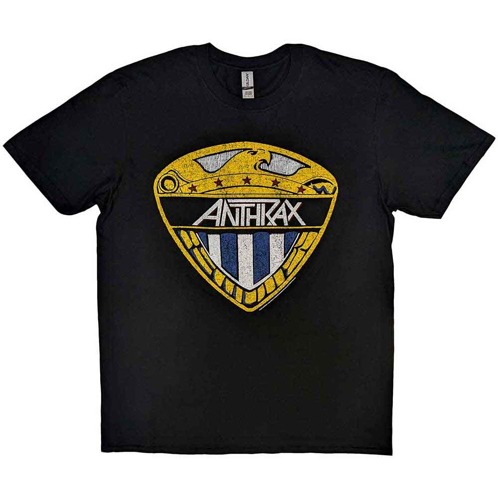 Anthrax Men's T-Shirt Black Eagle Shield (S)