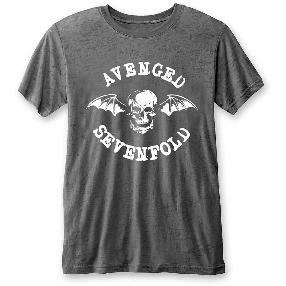 Avenged Sevenfold Unisex T-Shirt Deathbat (Burn Out) Grey (S)