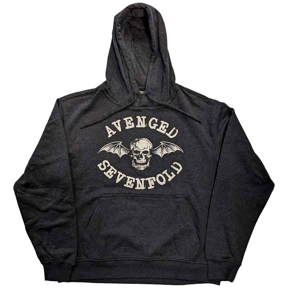 Avenged Sevenfold Unisex Pullover Hoodie Logo Grey (XL)