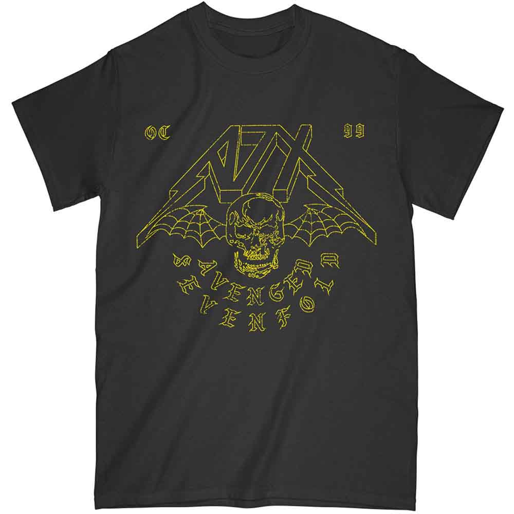 Avenged Sevenfold Unisex T-Shirt Black Webbed Wings (XL)