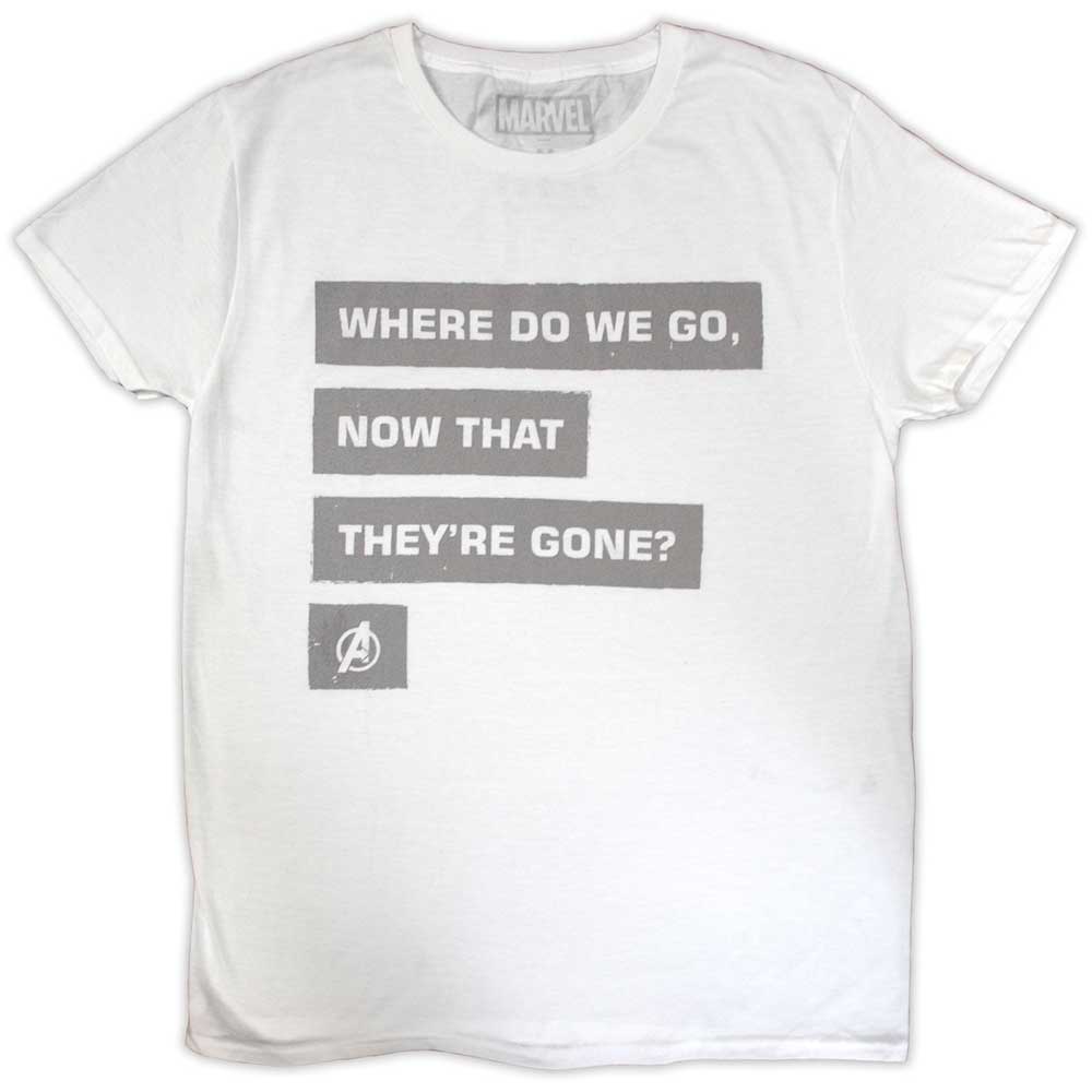 Marvel Unisex T-Shirt Avengers Now That They're Gone White (XL)