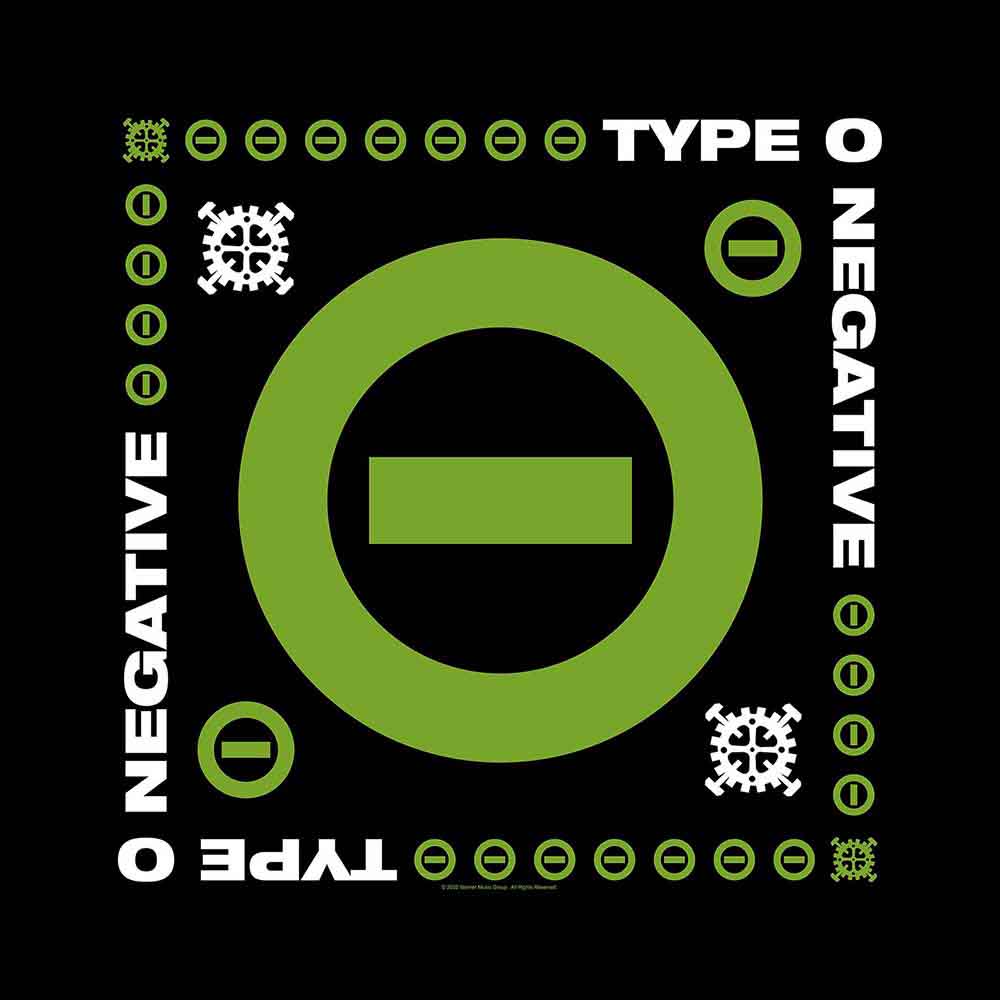 Type O Negative Unisex Bandana Negative Symbol Black