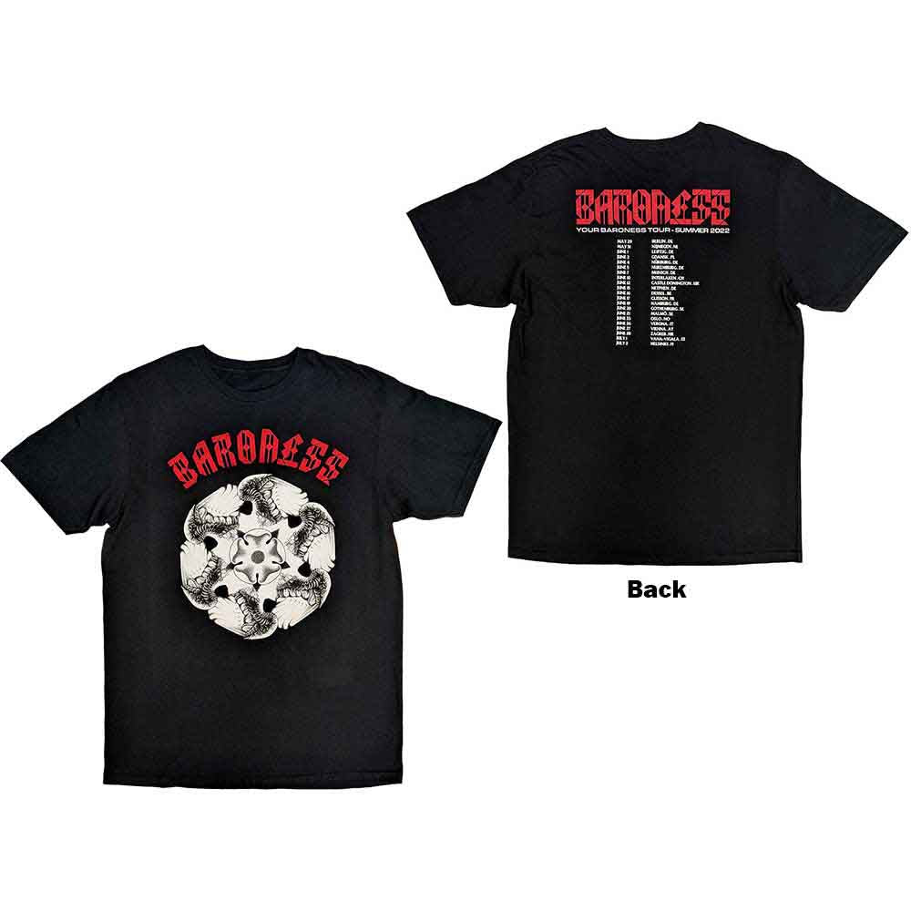 Baroness Unisex T-Shirt Lightwing (Back Print) Black (X)