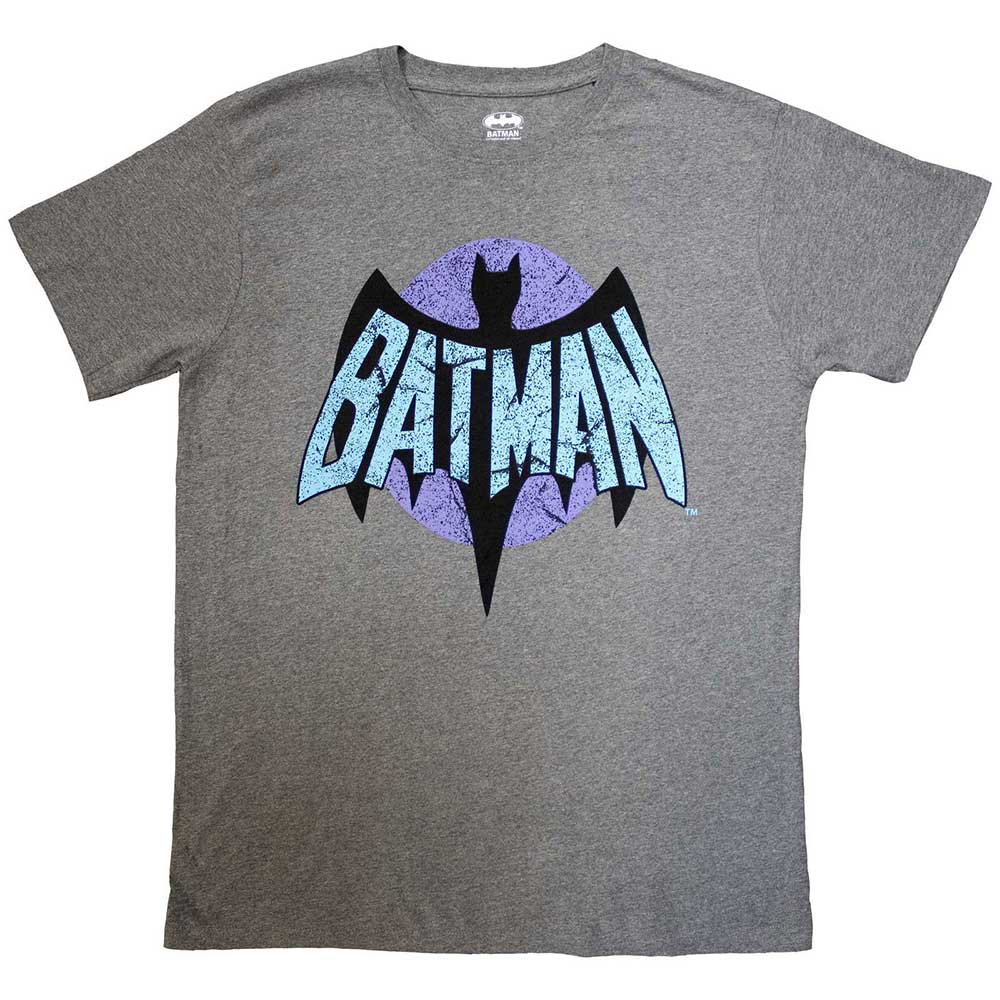 DC Comics Unisex T-Shirt Batman Retro Logo Grey (M)