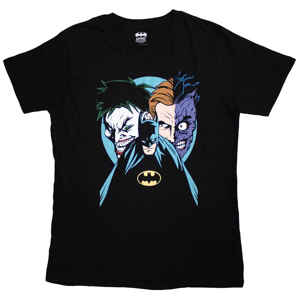 DC Comics Unisex T-Shirt Batman Creeping Villains Black (S)