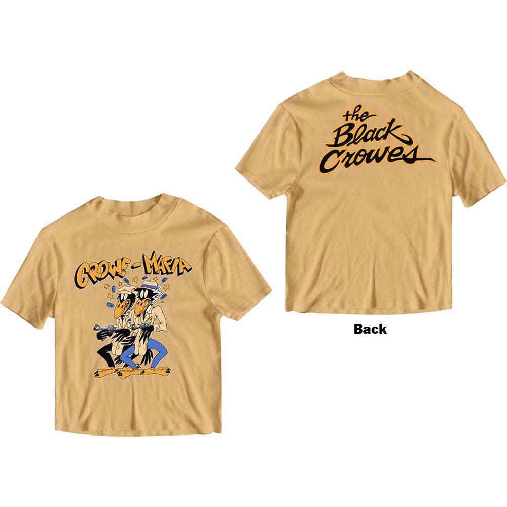 The Black Crowes Unisex T-Shirt Crowe Mafia (Back Print) Sand (L)