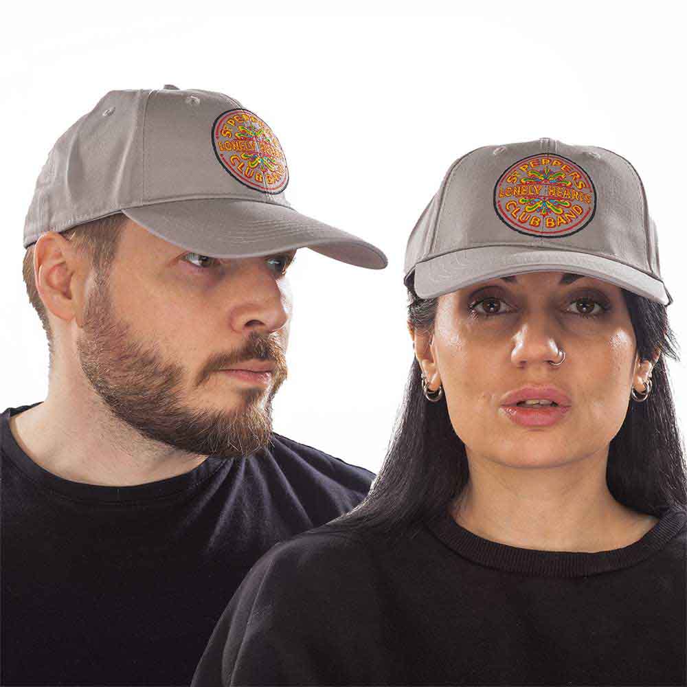 The Beatles Men's Baseball Cap Sgt Pepper Drum (Grey)