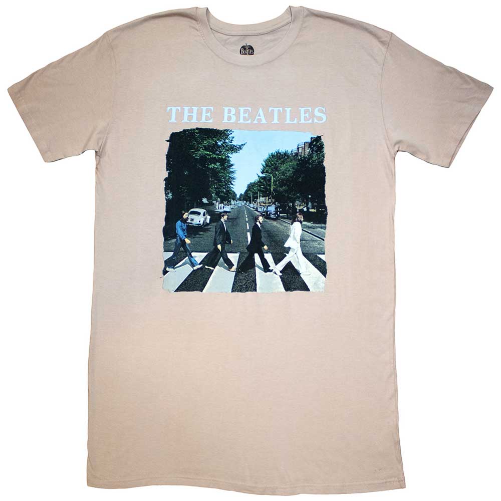 The Beatles Ladies T-Shirt Dress Abbey Road & Logo Sand (XL)