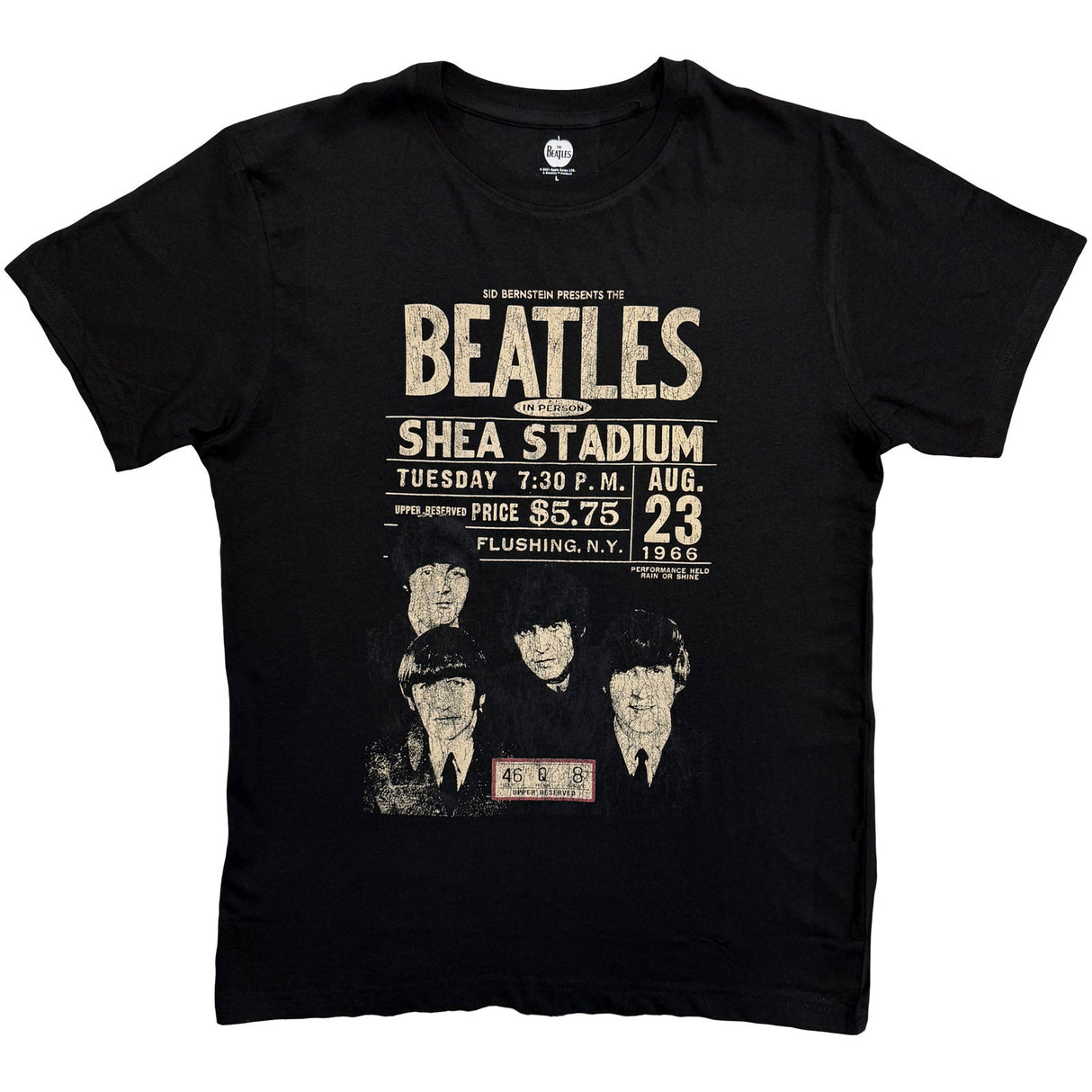 The Beatles Unisex Eco T-Shirt Shea '66 Black (M)