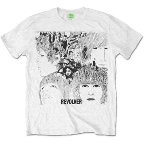 The Beatles Men's T-Shirt Revolver Album Cover White (XL)