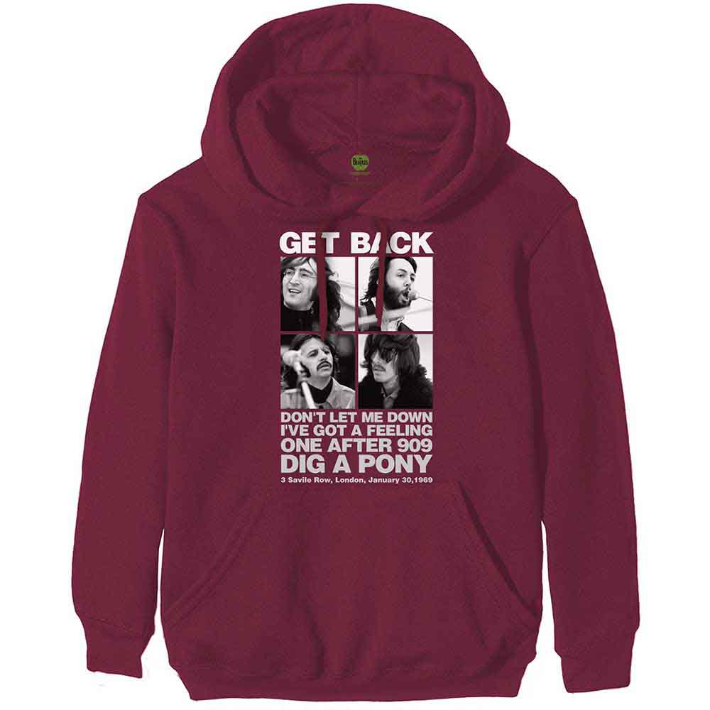 The Beatles Unisex Pullover Hoodie 3 Savile Row Red (S)