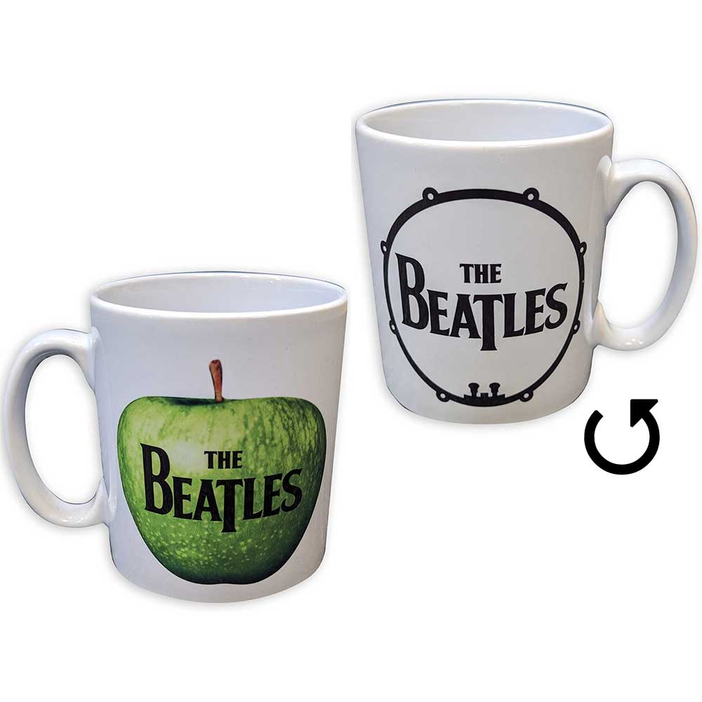 The Beatles Unboxed Mug: Drum & Apple White