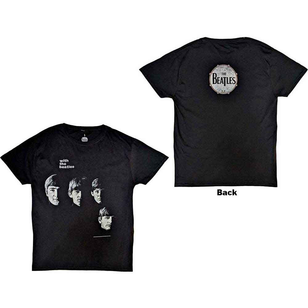 The Beatles Men's Premium T-Shirt The Beatles (Back Print) Black (L)