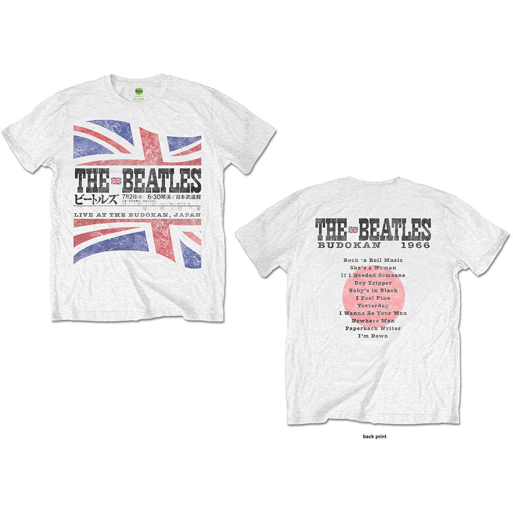 The Beatles Men's T-Shirt Budokan Set List White (XL)