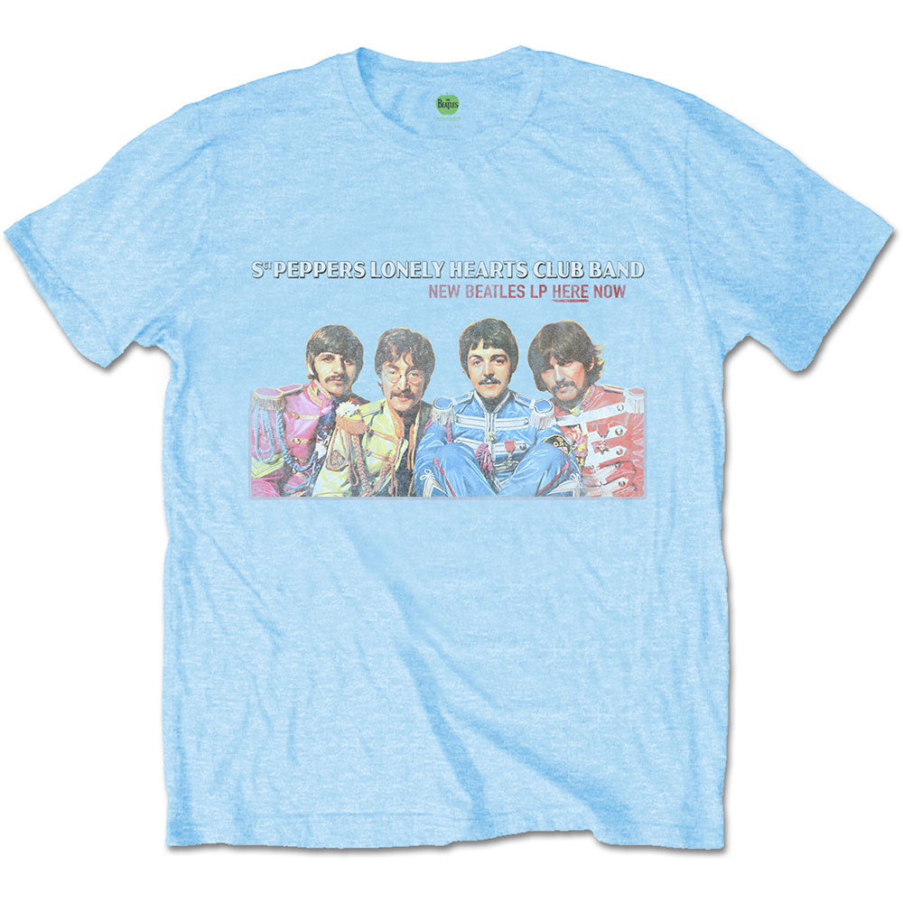 The Beatles Men's T-Shirt LP Here Now Light Blue (XXL)