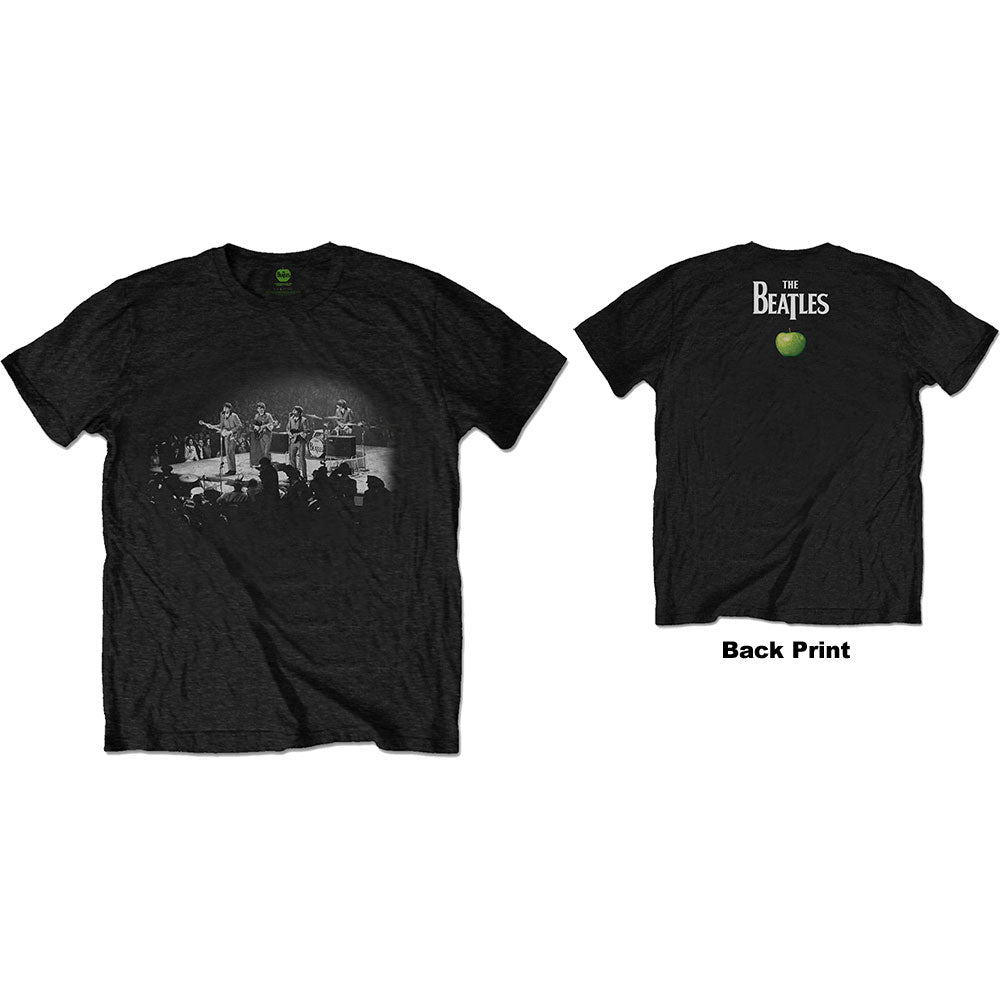 The Beatles Unisex T-Shirt Live in DC (Back Print) Black (XL)