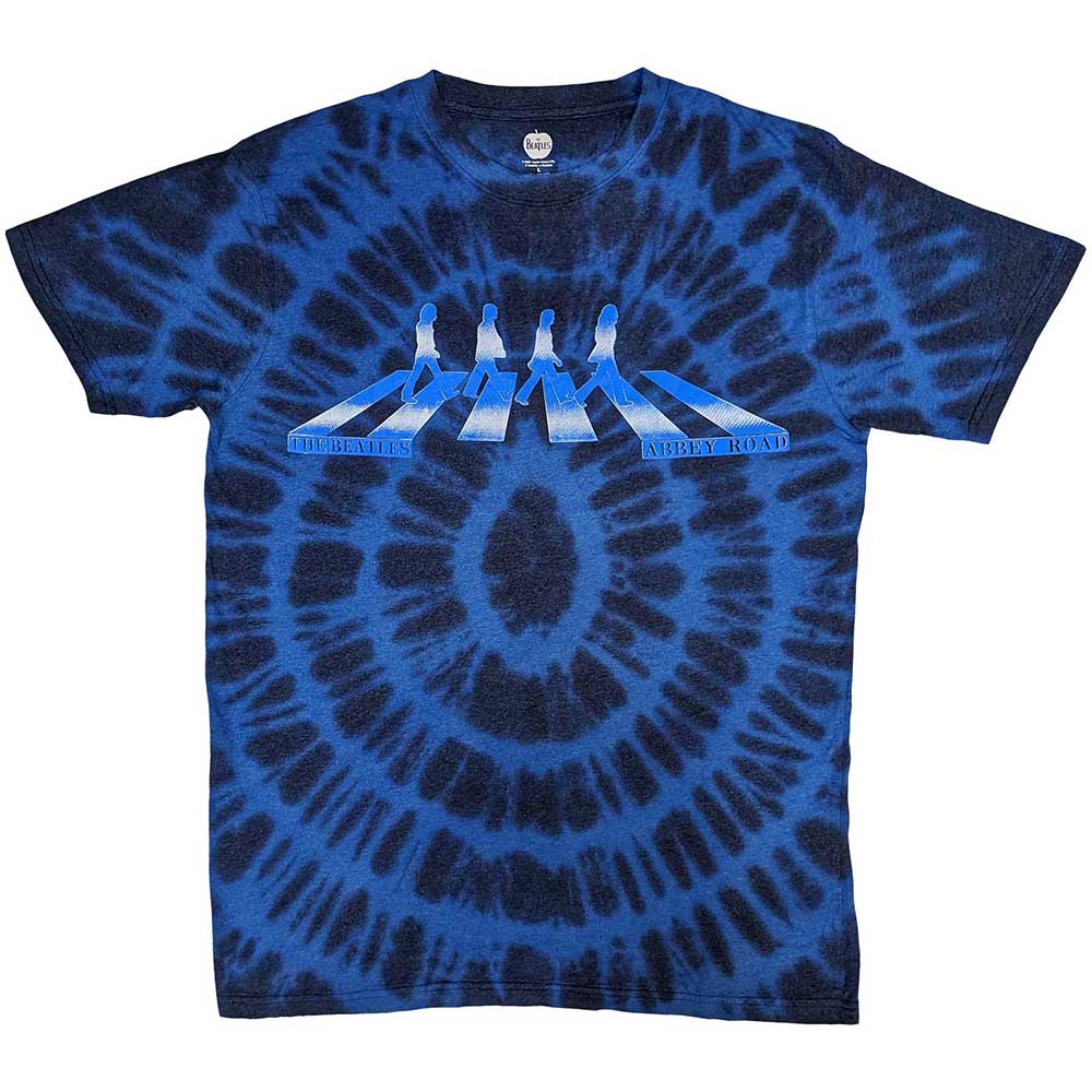 The Beatles Unisex T-Shirt Abbey Road Crossing Gradient (Dip-Dye) Blue (XL)