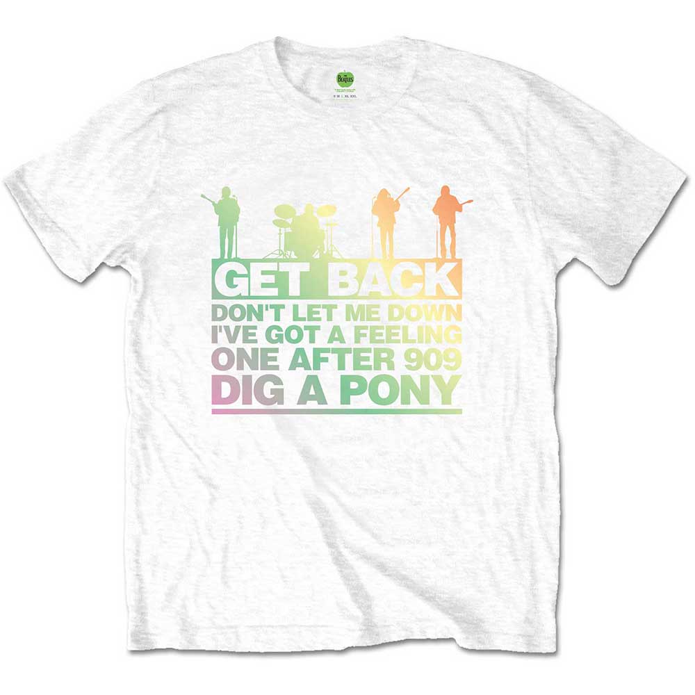 The Beatles Unisex T-Shirt Get Back Gradient White (XL)