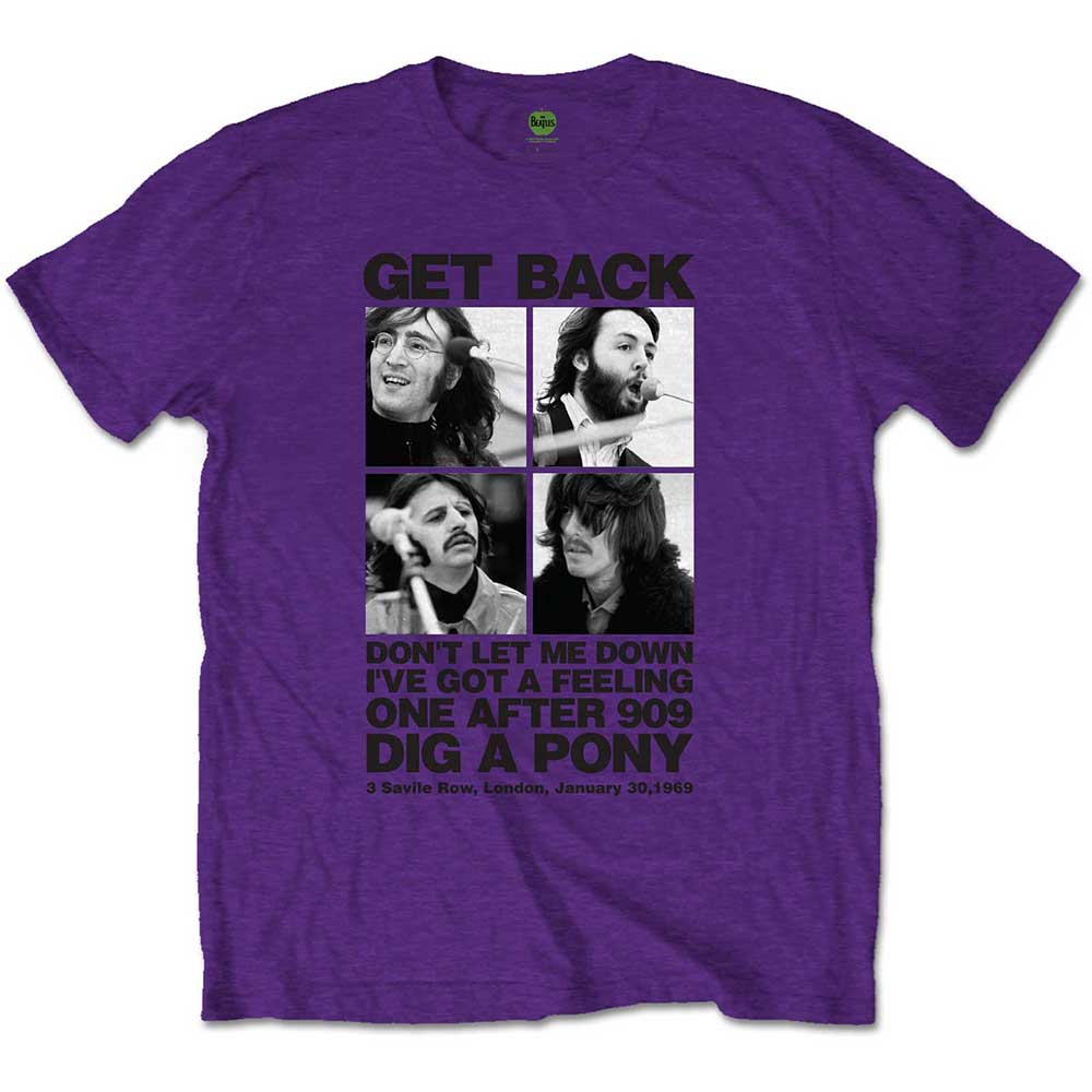 The Beatles Unisex T-Shirt 3 Savile Row Purple (L)