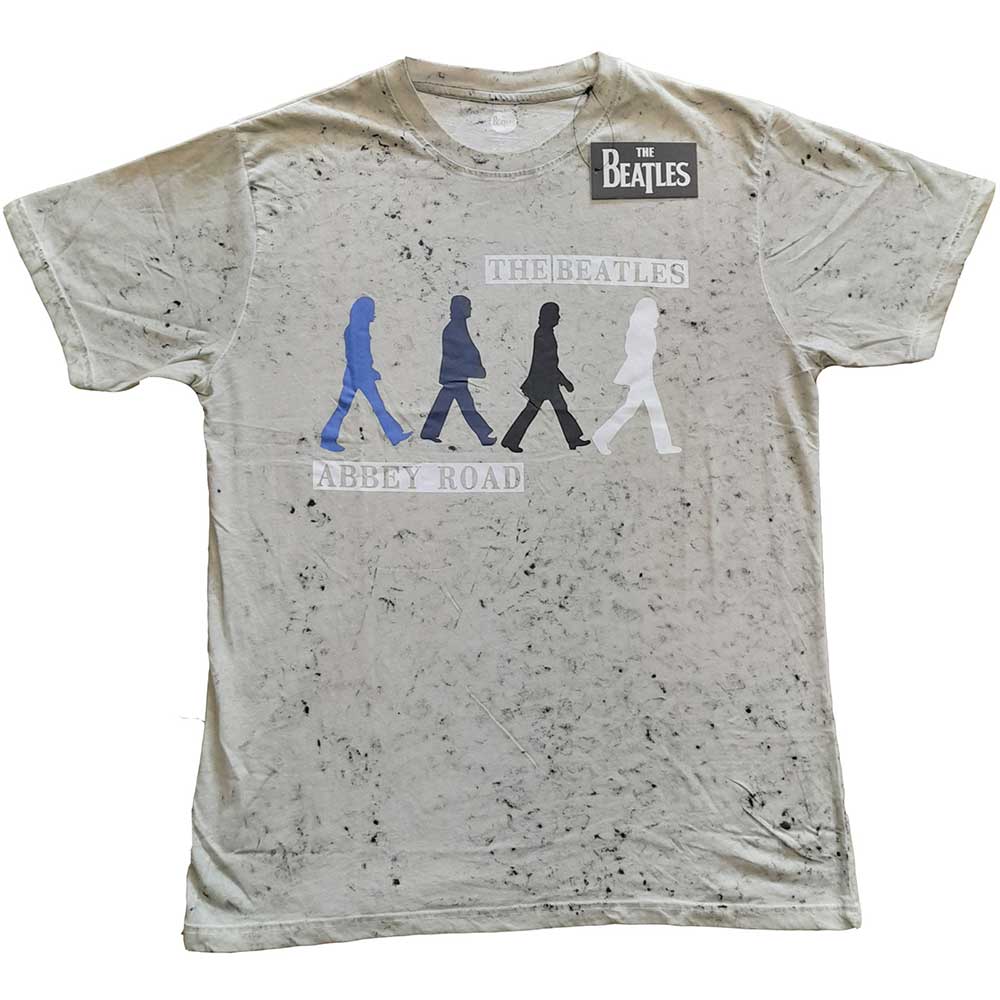 The Beatles Unisex T-Shirt Abbey Road Colours (Dip-Dye) Grey (XL)