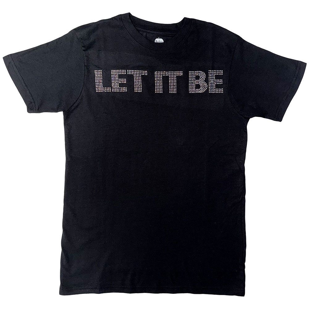 The Beatles Unisex T-Shirt Let It Be (Diamante) Black (L)