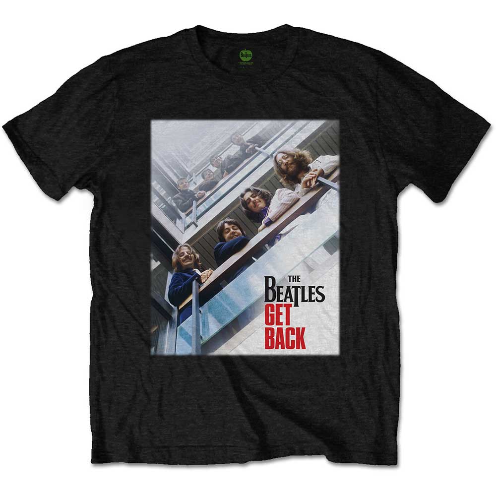 The Beatles Unisex T-Shirt Get Back Poster Black (S)
