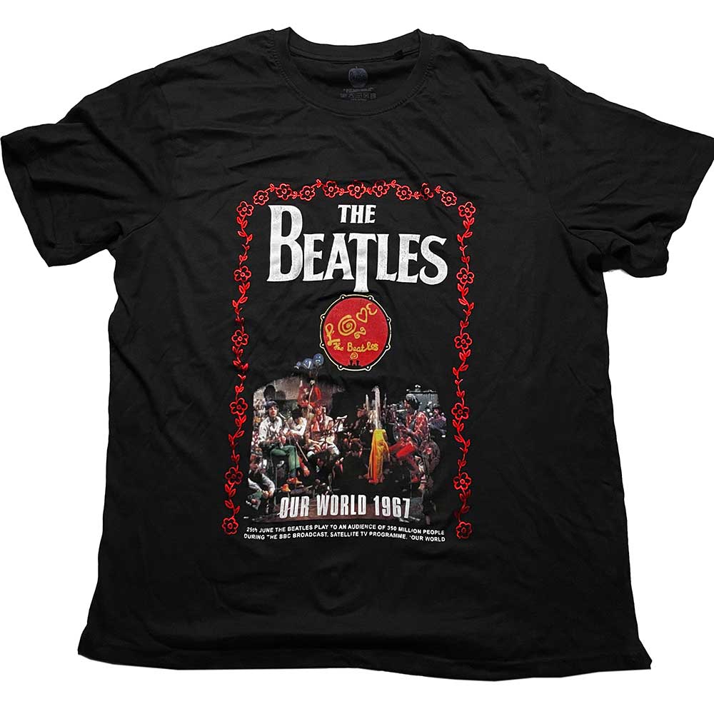 The Beatles Unisex T-Shirt Our World 1967 Black (M)
