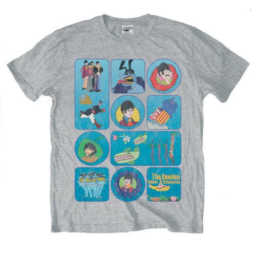 The Beatles Men's Premium T-Shirt Sub Montage Heather Grey (S)
