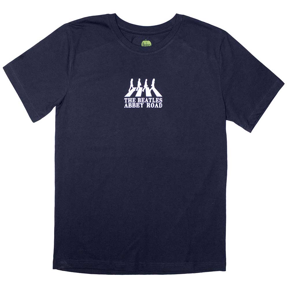 The Beatles Unisex T-Shirt Mini Abbey Road Crossing Silhouette Blue (L)
