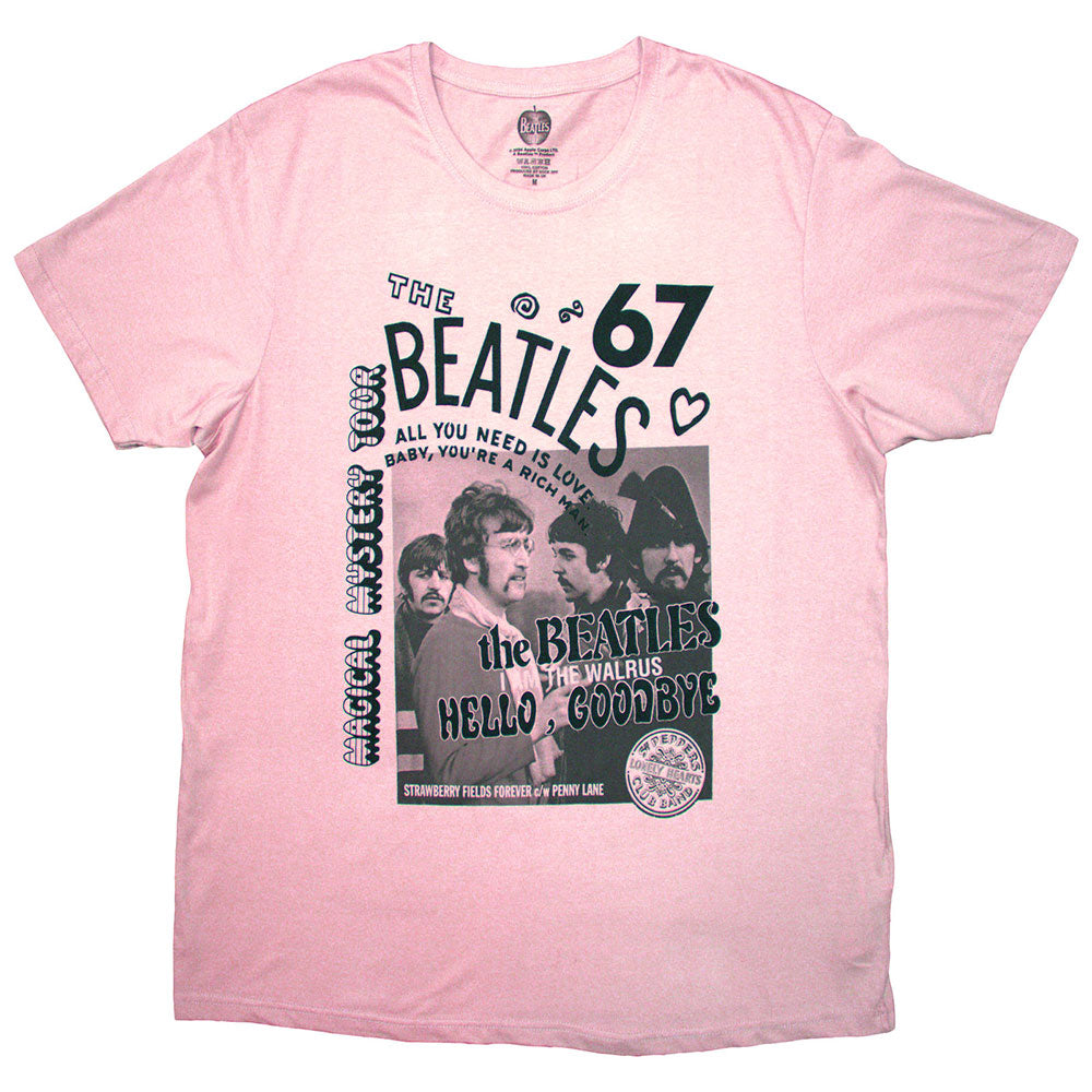 The Beatles Unisex T-Shirt 1967 Pink (M)