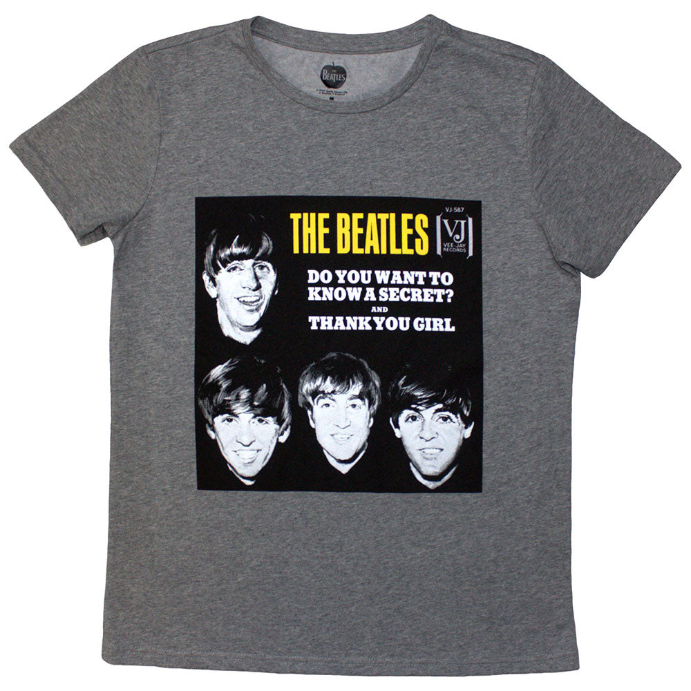 The Beatles Ladies T-Shirt VJ Secret Sleeve Grey (L)