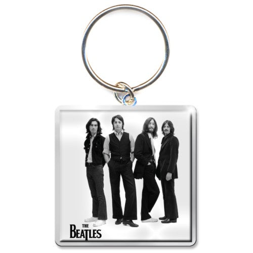 The Beatles Standard Key Chain: White Iconic Image