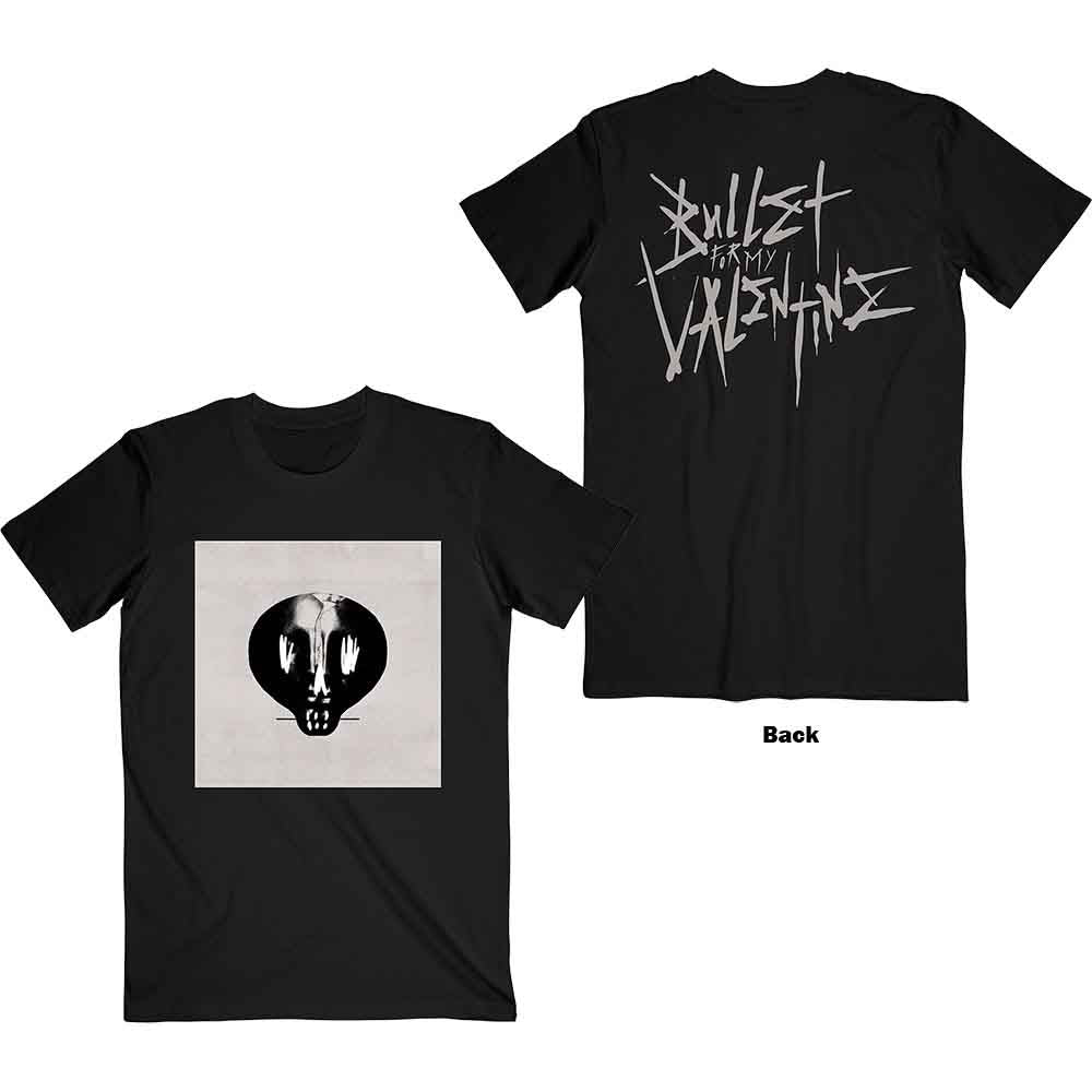 Bullet For My Valentine Unisex T-Shirt Album Cropped & Large Logo Black (XXL)