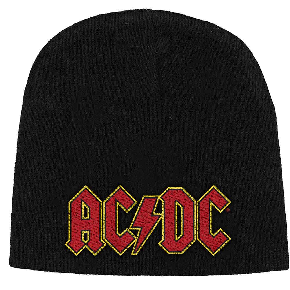 AC/DC Unisex Beanie Hat Black with Red Logo