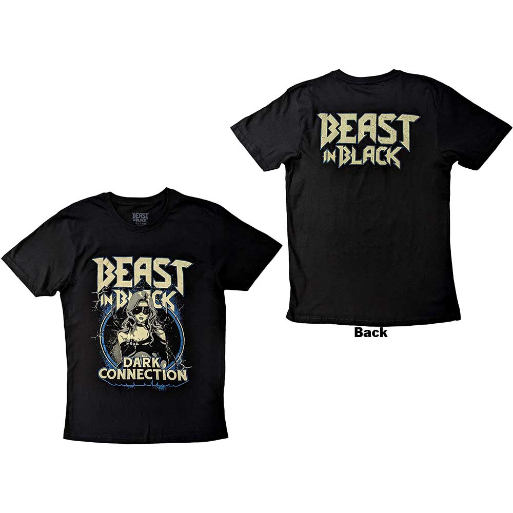 Beast in Black Unisex T-Shirt Dark Connection Girl (Back Print) Black (M)