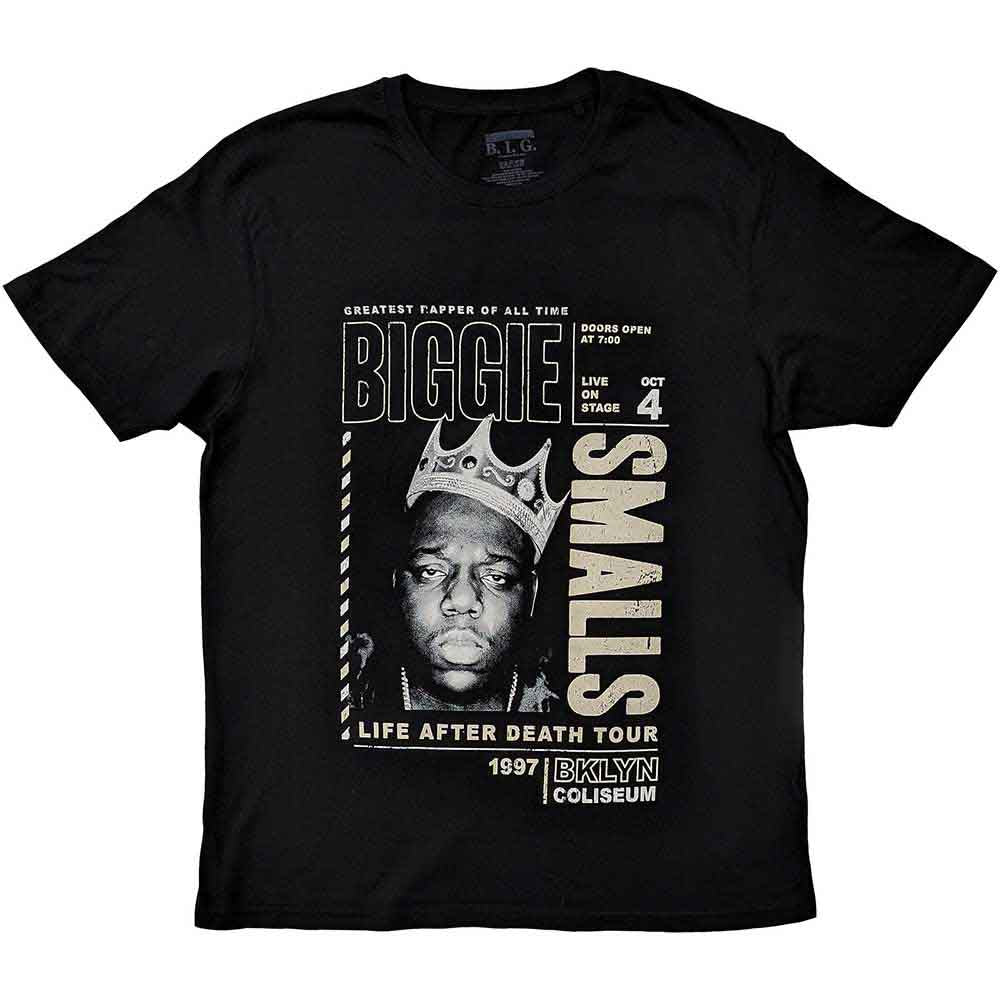Biggie Smalls Unisex T-Shirt Life After Death Tour Black (XXL)