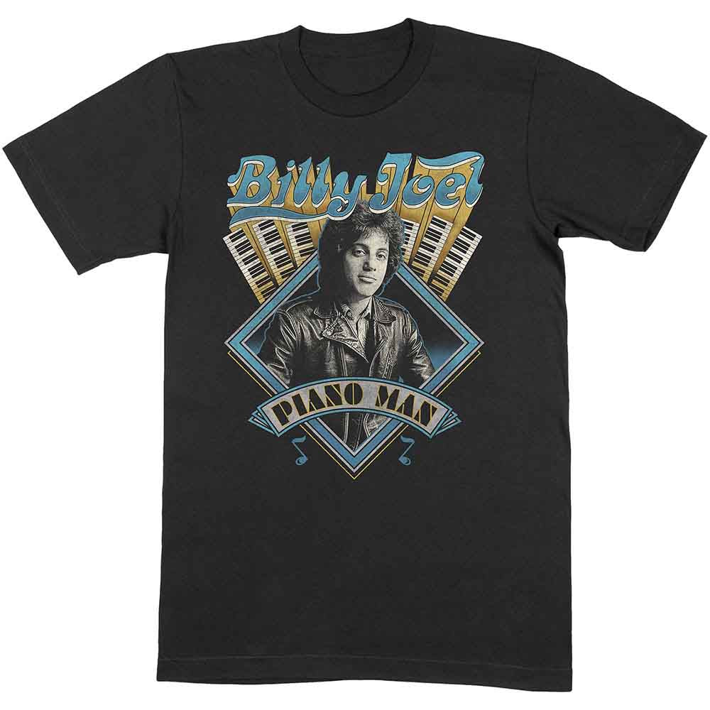 Billy Joel Unisex T-Shirt Piano Man Black (XXL)