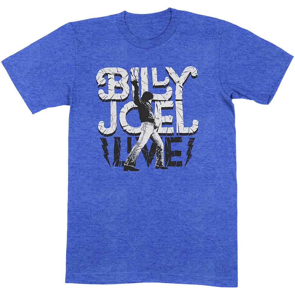 Billy Joel Unisex T-Shirt Glass Houses Live Blue (M)