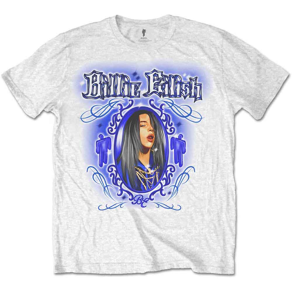 Billie Eilish Unisex T-Shirt Airbrush White (M)