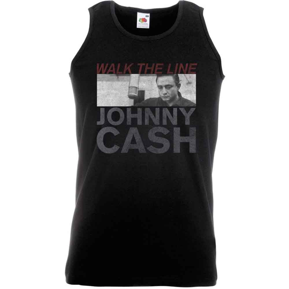 Johnny Cash Men's Vest T-Shirt Studio Shot Black (S)