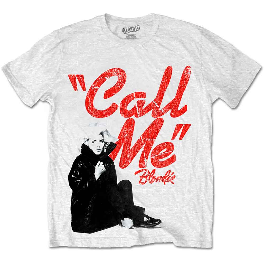 Blondie Men's T-Shirt Call Me White (L)