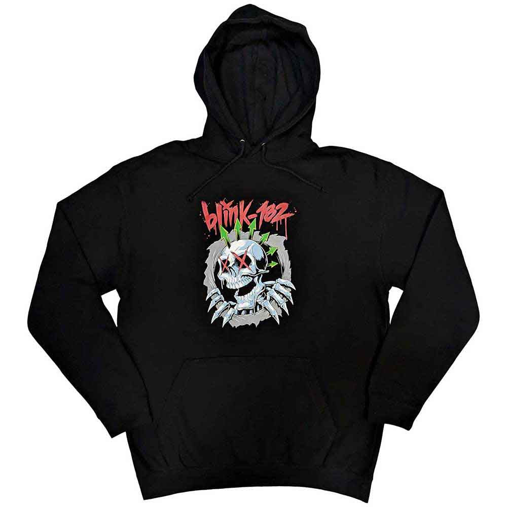 Blink-182 Unisex Pullover Hoodie Six Arrow Skull Black (S)